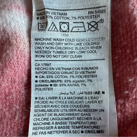 Old Navy Women's L Pink Ombre Pull Over Sleeved Scoop Neck Cotton Sweatshirt - Picture 14 of 14